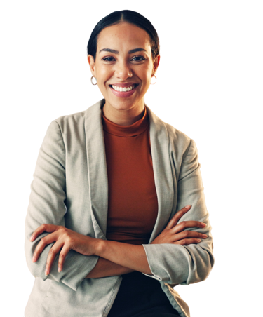 Woman Smiling With Arms Crossed