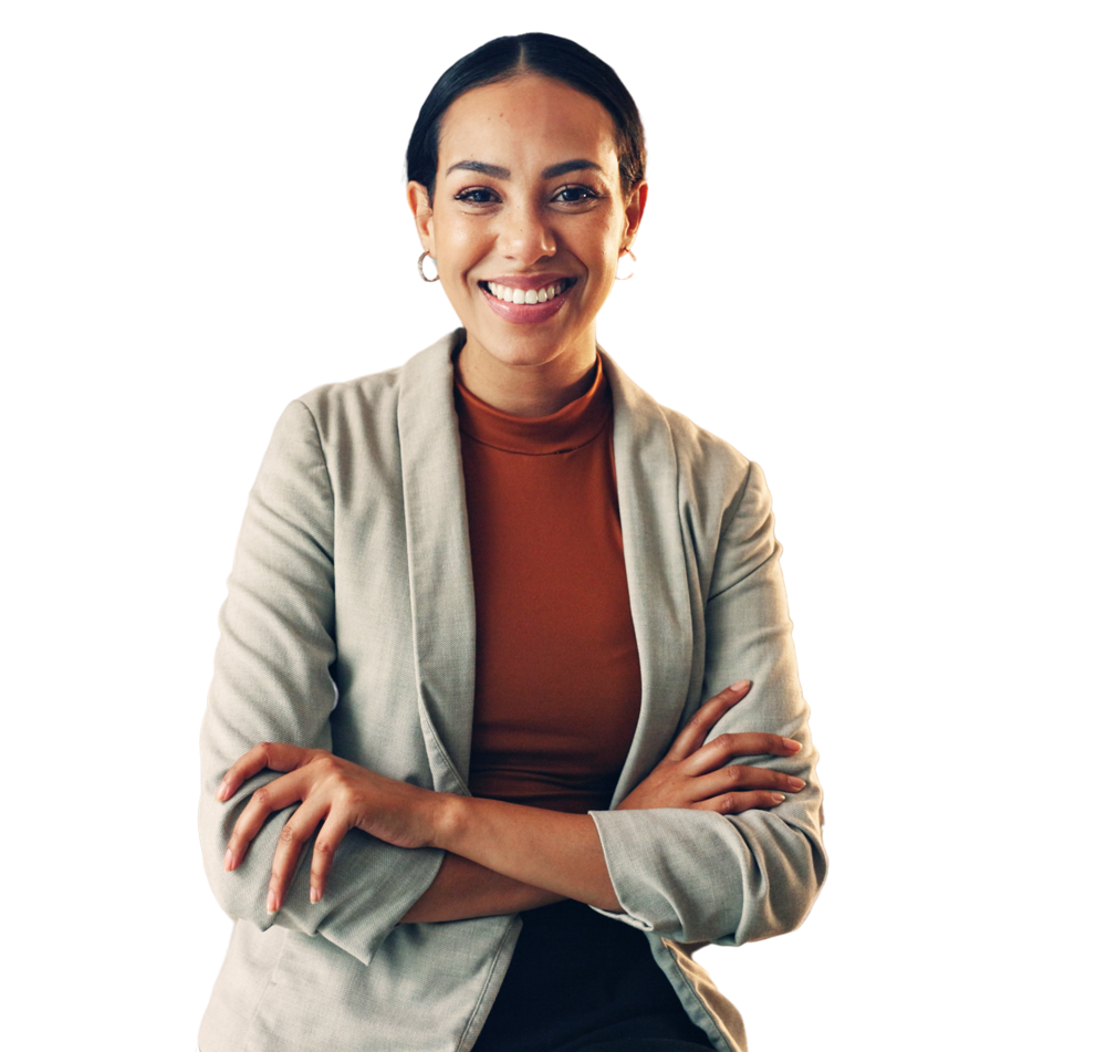 Woman Smiling With Arms Crossed